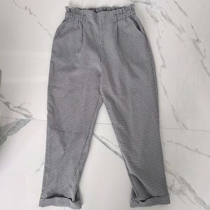 Black & white plaid pants